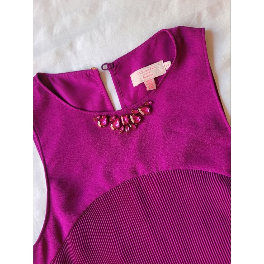 🍒EUC🍒 TED BAKER EMBELLISHED PLEATED TOP
